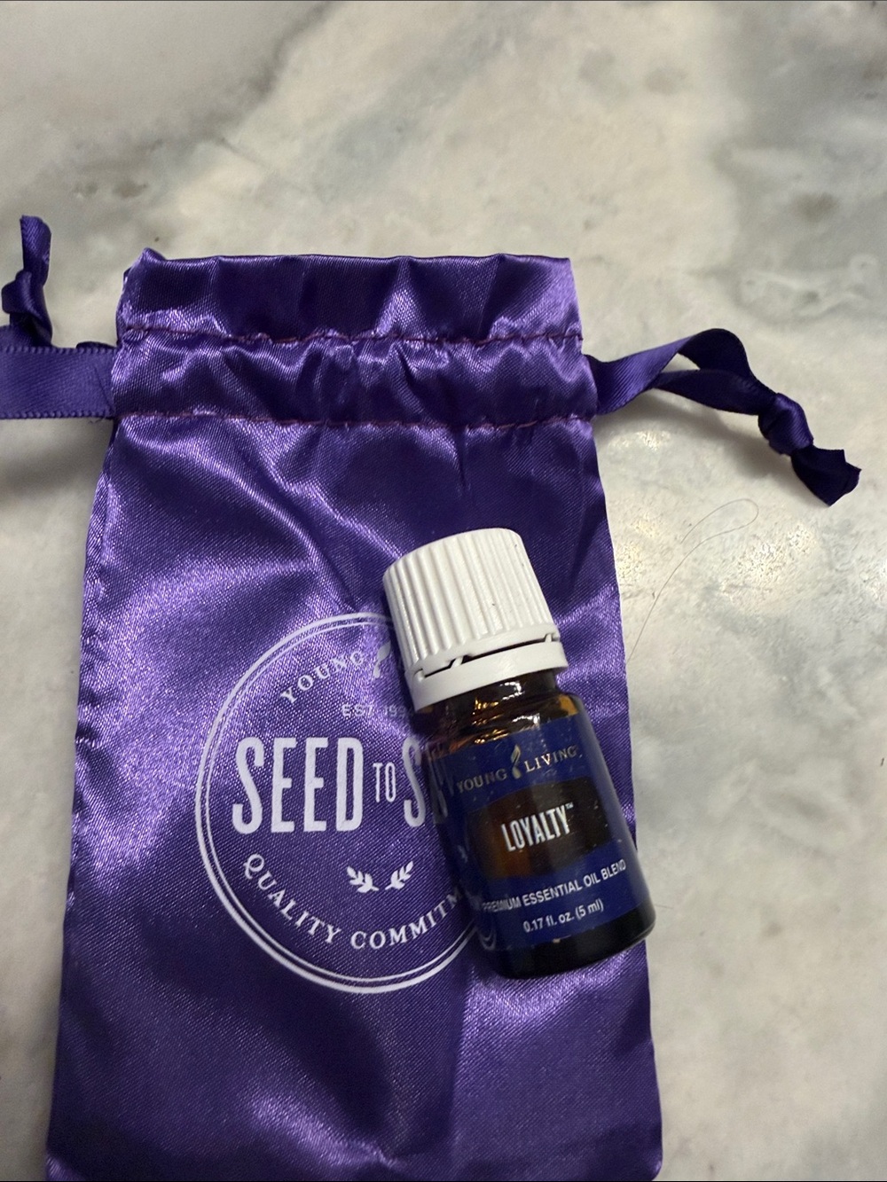 Young Living Loyalty Essential Oil with Purple Satin Pouch NEW